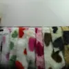 Tela de Felpa con Estampado de Corazón de Imitación de Piel de Conejo Moda Súper Suave Piel de Conejo Estampado Patrón de Panda Textil para el Hogar Juguete Tela para Ropa
