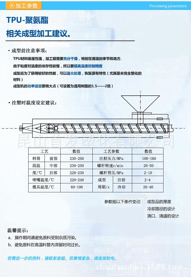 TPU加工参数