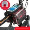 Bicicleta, mountain bike, feixe dianteiro, saco, tela sensível ao toque, saco de telefone móvel, saco de selim ampliado, saco de tubo superior, saco de estrutura de carro, equipamento de equitação
