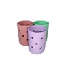 Fábrica de origen nuevo juego de tazas de EVA con agujero multicolor opcional lavable diariamente anti-quemaduras no adherente no deformación