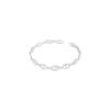 028 Pulsera de diseño nicho de lujo minimalista estilo INS coreano Joker geométrico nariz de cerdo textura plata esterlina S925 mujeres