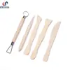 Set de 5 piezas de herramientas de cerámica de madera, Recorte de arcilla, modelado, patrón, arcilla, fabricación de herramientas de arcilla DIY, materiales de arte