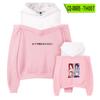 Miss Hui Yeda Día Hombre Ropa Rosa Personalidad Hombro Descubierto Falso Dos Piezas Sudadera con Capucha Suéter para Mujer Nuevo Venta al por Mayor Transfronteriza