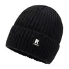 Gorros de Punto Otoño e Invierno para Hombre, Gorros de Lana Versátiles para Mujer, Gorros Cálidos a Prueba de Frío con Forro de Felpa, Gorros de Protección para los Oídos para Ciclismo al Aire Libre