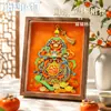 Moldura de Foto 3D Criativa Estilo Chinês de Sorte e Auspiciosidade, Pintura de Recorte de Papel, Moldura de Foto Festiva de Ano Novo de Alto Valor