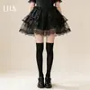 Calcetines 100% Algodón para Mujer, Calcetines de Algodón Puro para Pantorrilla de Primavera y Verano, Calcetines de Presión para Mujer Estilo JK hasta la Mitad de la Pantorrilla, Calcetines Negros y Blancos hasta la Rodilla