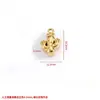 Colgante de acero inoxidable bañado en oro de 18k, aretes DIY, pulseras, collares, dijes pequeños, accesorios para ropa