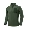 Chamarra de polar con cuello alto y media cremallera, unisex, cárdigan cálido de invierno, top casual versátil