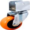 Ruedas para Muebles Engrosadas en Forma de U con Clip Sin Taladrar, Ruedas Giratorias de 1.0 pulg. 1.2 pulg. 1.5 pulg. 2 pulg. con Freno