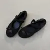 Zapatos de Entrenamiento Alemanes Estilo Ballet para Mujer, Bloque de Color Retro, Moño, Aumento Oculto de Altura, Cierre Mágico, Zapatos de Suela Baja, Mary Janes Versátiles