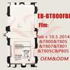 Adequado para Samsung Tablet T800 Abas de Bateria Tabs10.5 2014, T805, T807, T801, P805 Bateria Grande