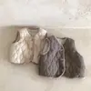 Chaleco Cálido de Algodón para Bebé INS Otoño e Invierno Niños y Niñas Chaqueta sin Mangas de Algodón Acolchado Nube Vintage