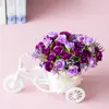 Accesorios para el Hogar Flor Flor Coche Simulación de Flor Juego de Flores Adornos Creativos para Mesa de Sala de Estar Decoración Simple Moderna