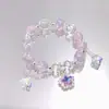 Pulsera Super Hada Nuevo Destello de Cristal para Mujer Diseño de Nicho Dulce Pequeño Ciervo Estudiante Pulsera Versátil Regalo para Mejor Amiga