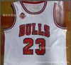 Spot Bulls Bulls #23 Camisa Jordan Logo Final Logo Champion Uniforme de Basquete Bordado Retro