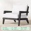 Conjunto de Sofá de Teca para Exteriores Muebles de Ratán de Diseño para Ocio al Aire Libre Balcón Habitación Balcón al Aire Libre Silla de Ratán para Ocio