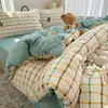 Conjunto de Quatro Peças de Gaze Dupla Nível Bebê e Materno Tipo Nuvem Classe A, Roupa de Cama Individual para Dormitório em Gaze de Algodão, Amigável à Pele e Adequado para Todas as Estações, Conjunto de Roupa de Cama de 4 Peças