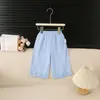 Conjunto de Colete de Verão para Meninas 2025 Nova Moda Infantil Roupa de Verão para Bebê com Calça Wide Leg de Renda Conjunto de Duas Peças