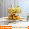 Plato de frutas para el hogar, sala de estar, mesa de café, multicapa, lujo ligero, cesta de frutas de alta gama, dulces, pasteles, frutas secas, exhibición de bocadillos, estante de almacenamiento