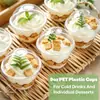 Envío de fábrica 150ml taza cuadrada de gelatina taza de postre para pudín taza para tiramisú taza desechable de plástico para mousse