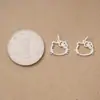 Colgante de gato Hello Kitty de dibujos animados lindo bañado en plata pura s925 Charm de Hello Kitty Pulsera DIY para niños