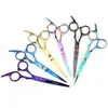 Tijeras de Peluquería Nepson de 6.0 pulgadas, Color Electroplateado, Tijeras para Cortar el Cabello, Tijeras Planas, Tijeras para Flequillo, Tijeras Entresacadoras, Cuchillas Entresacadoras