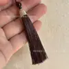 Flor de Mano de Buda con Borla Exquisitas Perlas Nudo Chino Colgante Broche Hanfu Borla de Hanfu Bolsita de Borlas Funda de Teléfono con Borla