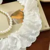Adorno de Encaje de Algodón con Lazos de Hilo de Algodón Blanco/Albaricoque de 7 cm de Ancho con Bordado Perforado para Textiles del Hogar, Decoración del Hogar y Accesorios de Ropa
