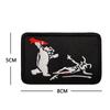 Fuente de Comercio Exterior Edhwa Bandera Pirata Blanco y Negro Brazalete Bordado Velcro Parche Moral Bolsa Parche de Tela