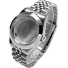 Caixa de relógio com vidro de safira, pulseira de três elos/cinco elos, compatível com movimento 8215/1612, conjunto completo de acessórios para relógio