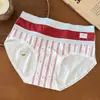 6193 Vitalidad Dulce Fiesta Niña Clase a Algodón Doble Cintura Ropa Interior Femenina Algodón Puro Entrepierna Extendida Pantalón Completo 10A Antibacteriano