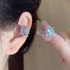 Super Flash Love Zircon Ear Clip Niche Design Advanced Star Ear Clip Light Luxo Elegante Brincos Femininos