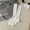Nuevos Calcetines Largos de Color Sólido Versátiles de Micro-Presión Adelgazantes para Mujer Estilo Ballet Coreano Simple Calcetines Caídos de Otoño e Invierno