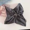 Elástico de Cabelo Cinza Coreano com Glitter Fino para Mulheres, Versátil para Rabo de Cavalo Baixo, Coque, Corda de Cabelo, Acessório de Cabelo Scrunchie
