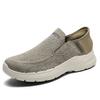 Sapatos Slip-On Masculinos Tamanho Grande Transfronteiriço, Sapatos Esportivos Casuais Leves de Malha Respirável, Mocassins