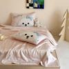 Estampado de Dibujos Animados Tipo A Verano Fresco de Tencel para Niños Juego de Cuatro Piezas Colcha Fresca de Aire Acondicionado para Bebé Sábanas Fundas de Almohada Lavable a Máquina