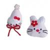 Nuevos y lindos pasadores de pelo de animales de dibujos animados, gato y conejo, hechos a mano en tela con relleno de algodón, accesorios para ropa y materiales para ropa infantil
