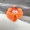 Pinza para el pelo de una sola cabeza con simulación de Phalaenopsis 3D, estilo europeo, con forma de mariposa y flor, accesorios para el pelo, tocado DIY, pinza de pico de pato, pinza lateral