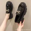 Nuevos Mocasines para Mujer 2026 Primavera y Otoño Moda Versátil Uniforme Suela Gruesa Mocasines Retro Estilo Británico Zapatos Pequeños de Piel para Mujer