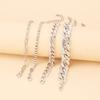 Gargantilla Pulsera Hip Hop, Diseño Personalizado Cadena de Metal Pulsera Hip Hop Multicapa, Artículo Popular Transfronterizo