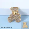 Directo de fábrica lindos hermosos oso aleación Diamante Joyería pendientes partes DIY accesorios para teléfono móvil