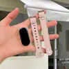 [Pulseira] Adequada para Pulseira Xiaomi Mi Band 11 8/9Nfc Couro Napa Dupla Tachada Cruzada Pulseira de Pulso Feminina de Luxo