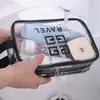 Bolsa de aseo transparente impermeable con separación de seco y húmedo, bolsa de almacenamiento de viaje portátil para viajes de negocios, fitness, natación y almacenamiento de cosméticos