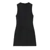 Vestido de longitud media sin mangas con cuello redondo Fengchun para mujer, europeo y americano 2025 6030
