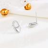 Aretes de Candado de Corazón de Plata Esterlina S925 Lujo Accesible Joyería Elegante Clavos de Hueso para la Oreja de Alta Gama Aretes Versátiles en Forma de Corazón Accesorios para Mujer