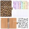 Cuaderno transfronterizo A6 con diseño de leopardo y macarrones de Amazon, hojas sueltas, libro creativo para depositar dinero en efectivo, libro para planificar el presupuesto.