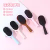 Peine de Hueso con Mango Largo Vertical Peine de Cerdas Masajeador para el Hogar Estudiante Peine de Cubo de Aire Peine de Curva Grande Peine de Aire para Cabello Esponjoso