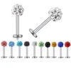 Joias para Piercing Corporal Bola Redonda Shambala Piercings Labiais, Piercings de Cartilagem Auricular, Piercings Nasais, Piercings de Sobrancelha, Joias Europeias e Americanas Atacado