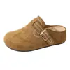 2026 Hebilla Aumentadora de Altura para Ropa de Abrigo de Persona Perezosa Nuevos Zapatos Birkenstock Versátiles para Mujer Zapatos Cerrados de Punta Media Mocasines para Ponerse y Quitar Verano