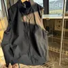 Chaleco de Trabajo Funcional Retro Americano para Hombre Primavera y Verano Cuello Alto Cremallera Funcional al Aire Libre Viento Urbano Chaleco Chaqueta